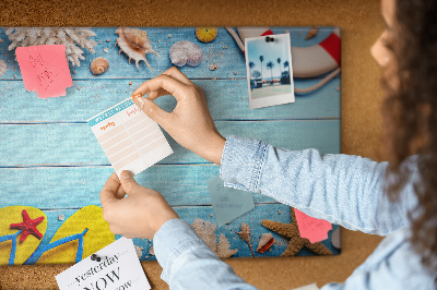 Cork display board Seaside things
