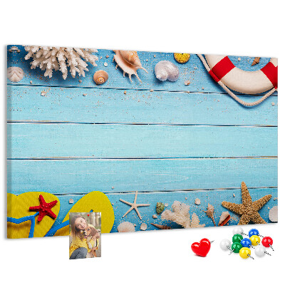 Cork display board Seaside things