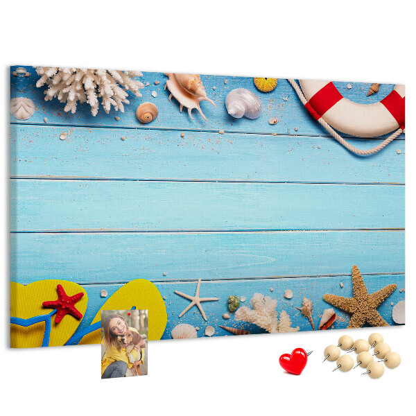 Cork display board Seaside things