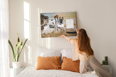 Cork memo board Motivational text