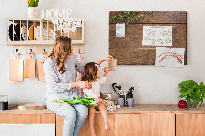 Cork board Rustic wood