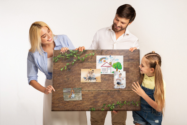Cork board Rustic wood