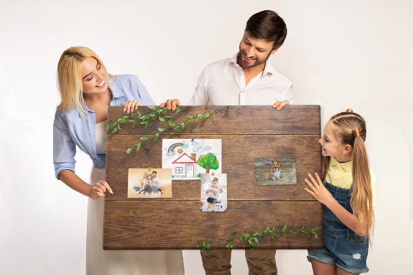 Cork board Rustic wood