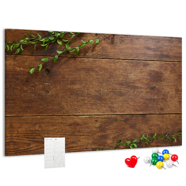Cork board Rustic wood