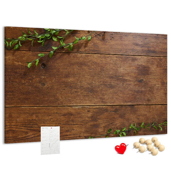 Cork board Rustic wood