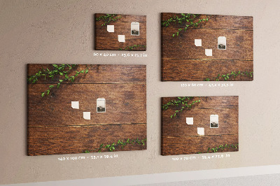 Cork board Rustic wood