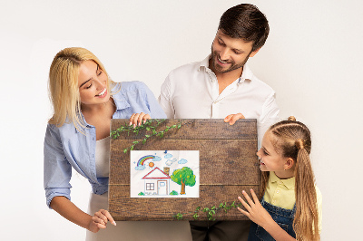 Cork board Rustic wood