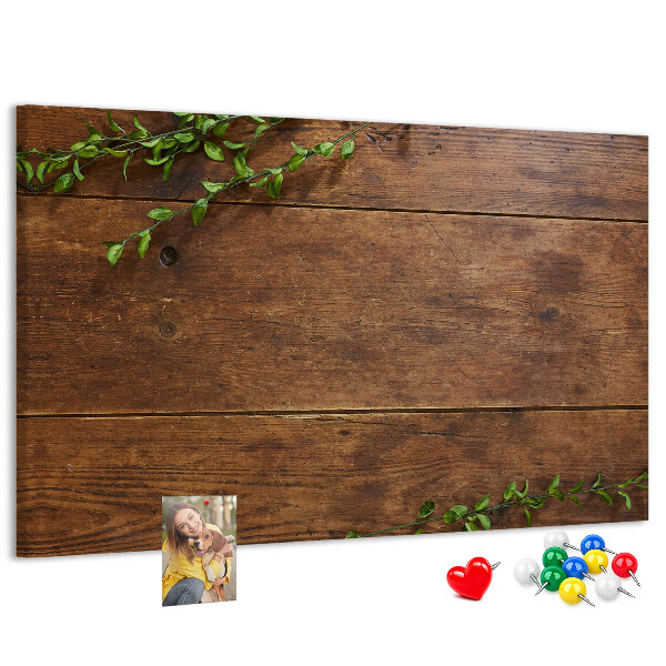 Cork board Rustic wood