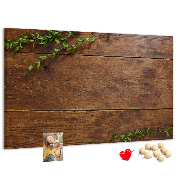 Cork board Rustic wood