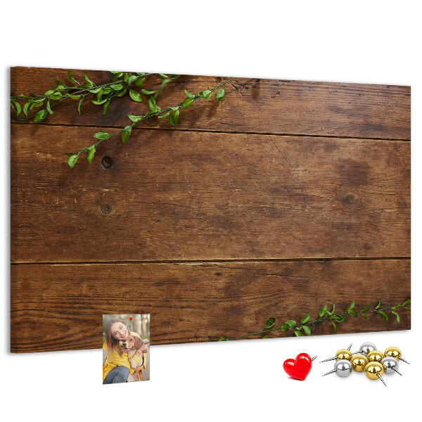 Cork board Rustic wood