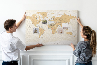 Cork display board Political World Map