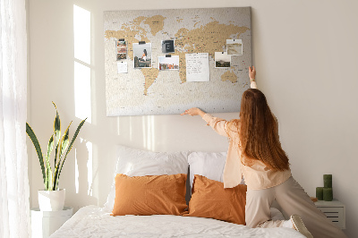 Cork display board Political World Map
