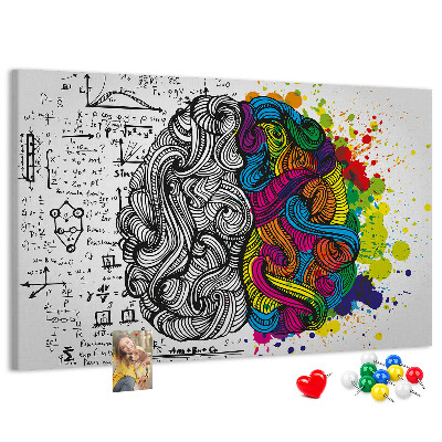 Cork memo board Brain abstraction