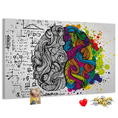 Cork memo board Brain abstraction