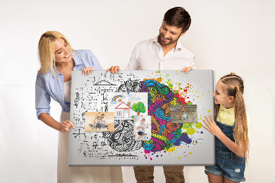 Cork memo board Brain abstraction