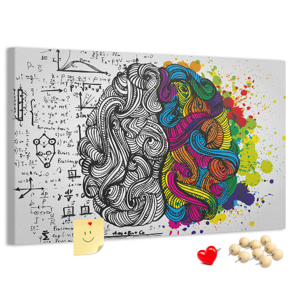 Cork memo board Brain abstraction