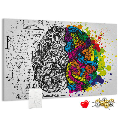 Cork memo board Brain abstraction