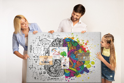 Cork memo board Brain abstraction