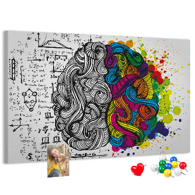 Cork memo board Brain abstraction