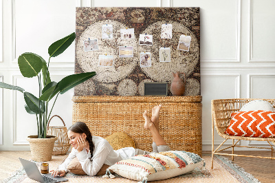 Cork display board Old world map