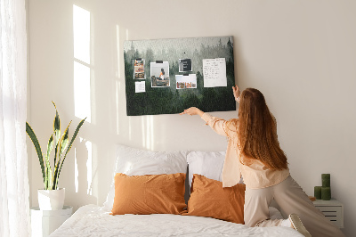 Cork memo board Misty forest