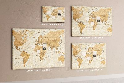 Cork memo board Political World Map