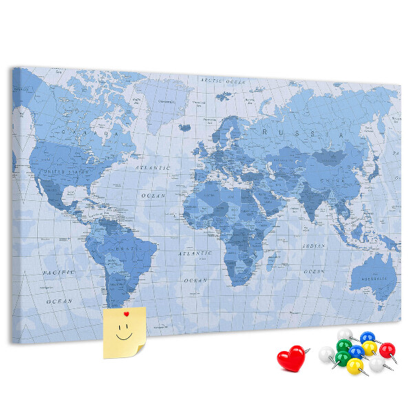 Cork board Political World Map