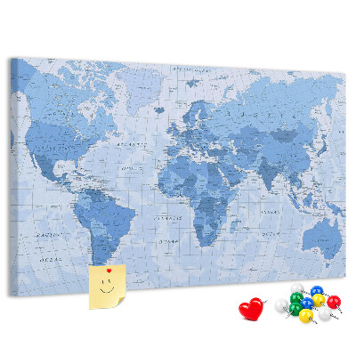Cork board Political World Map