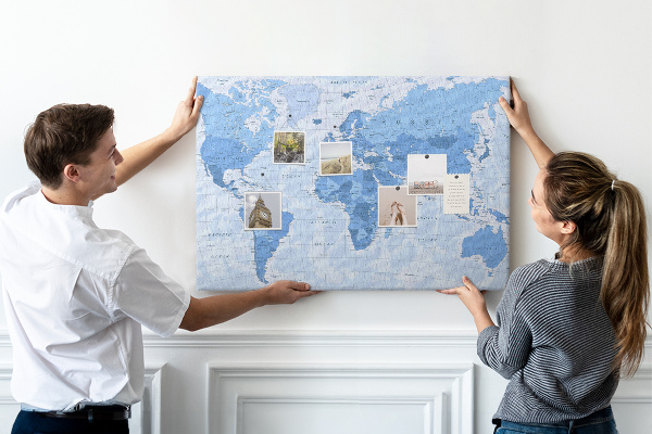 Cork board Political World Map