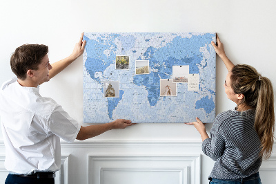 Cork board Political World Map
