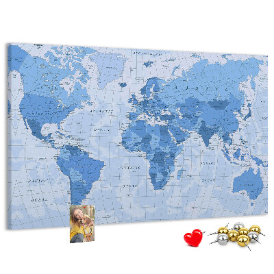 Cork board Political World Map