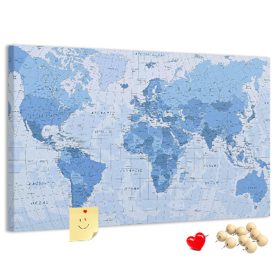 Cork board Political World Map
