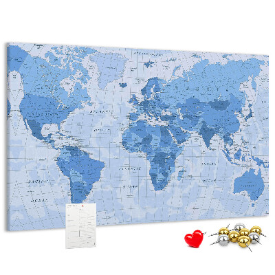 Cork board Political World Map
