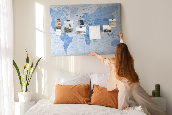 Cork board Political World Map
