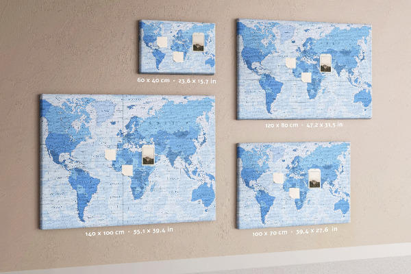 Cork board Political World Map