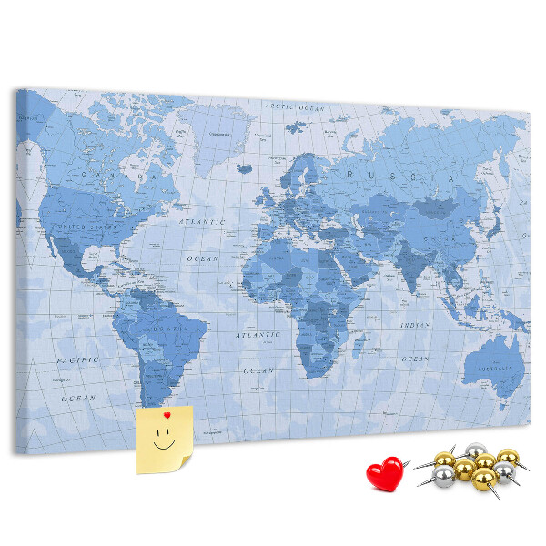 Cork board Political World Map