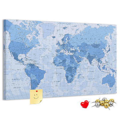 Cork board Political World Map