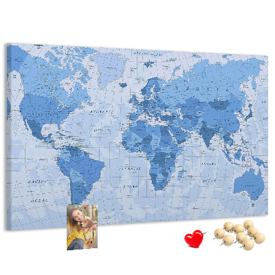 Cork board Political World Map