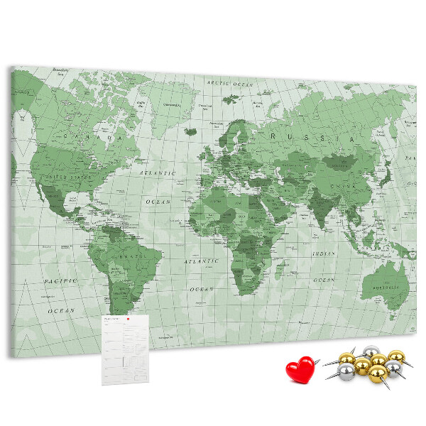 Cork display board Political World Map