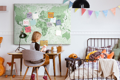Cork display board Political World Map