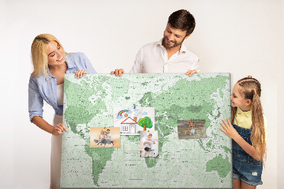 Cork display board Political World Map