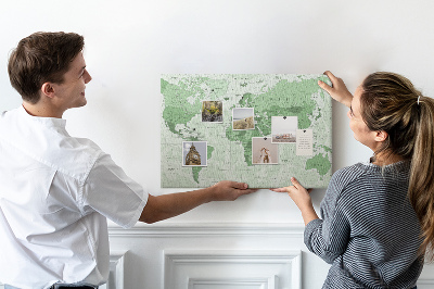 Cork display board Political World Map
