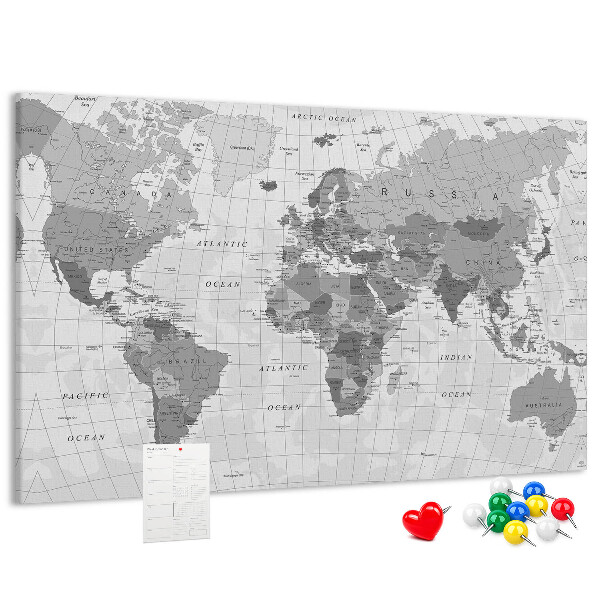 Cork memo board Political World Map