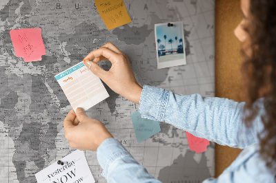 Cork memo board Political World Map
