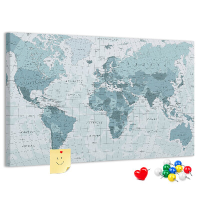 Cork board Political World Map