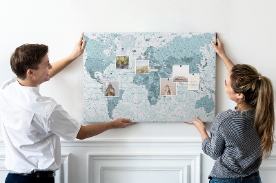 Cork board Political World Map
