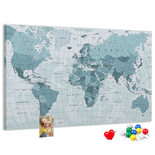 Cork board Political World Map