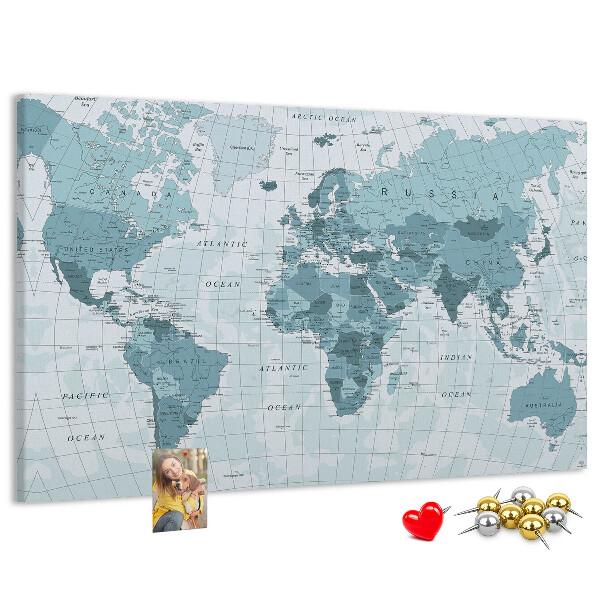 Cork board Political World Map