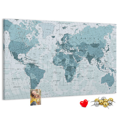 Cork board Political World Map
