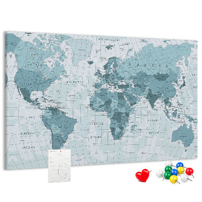 Cork board Political World Map
